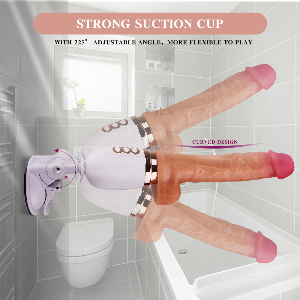 Realistic Silicone Hands Free Thrusting Sex Machine