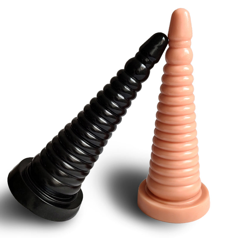 9 Inch Threaded Unicorn Tapered Anal Dildo