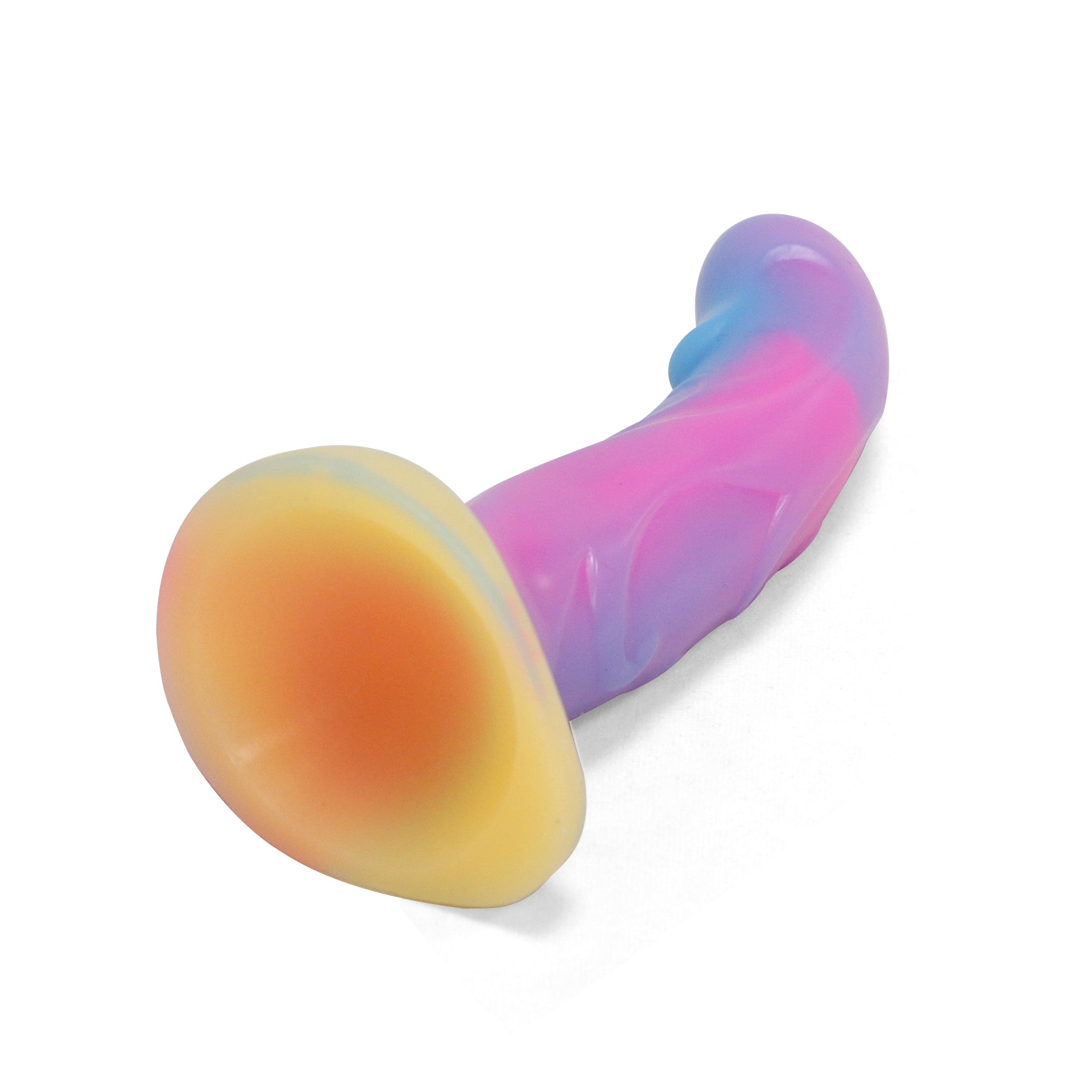 6 Inch Glow In The Dark Curved P Spot Anal Dildo