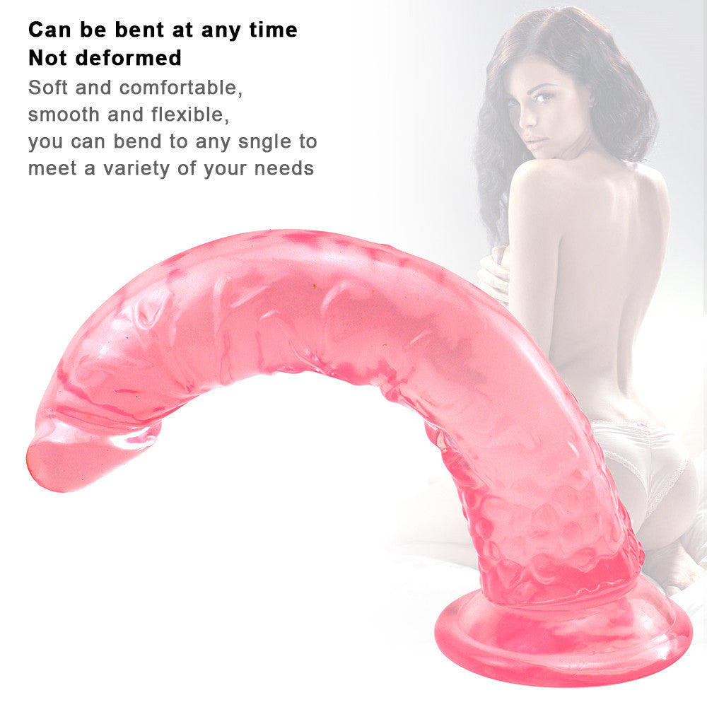 Pink 8 Inch Slim Jelly Dildo