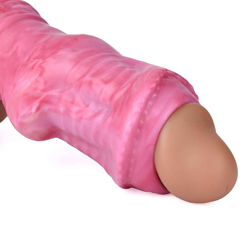 5 Inch Pink Knot Horse Cock Penis Sleeve