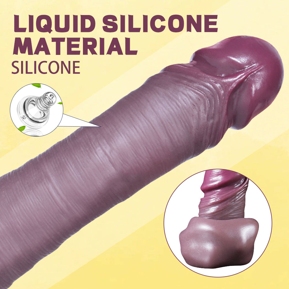 Brown Realistic Male Cock Silicone Penis Sleeve