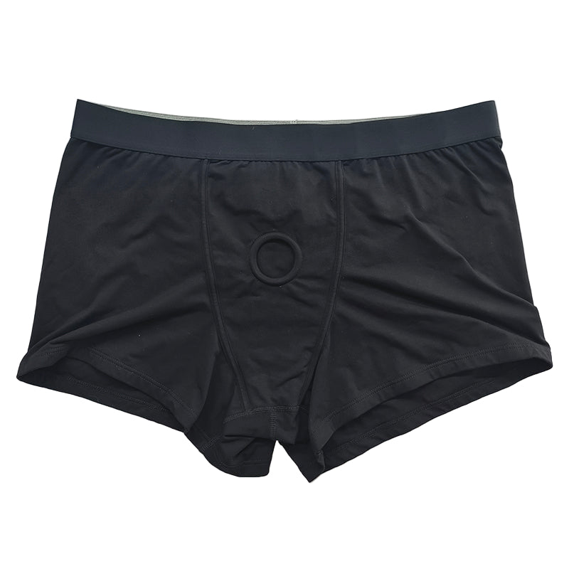 Black Packer O-Ring Harness Strap On Boxers