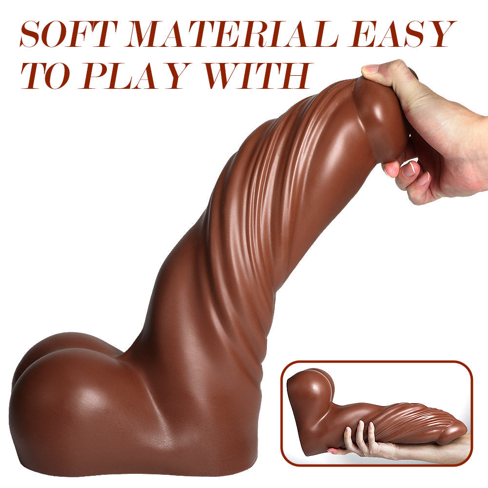 16 Inch Brown Silicone Super Giant Dildo