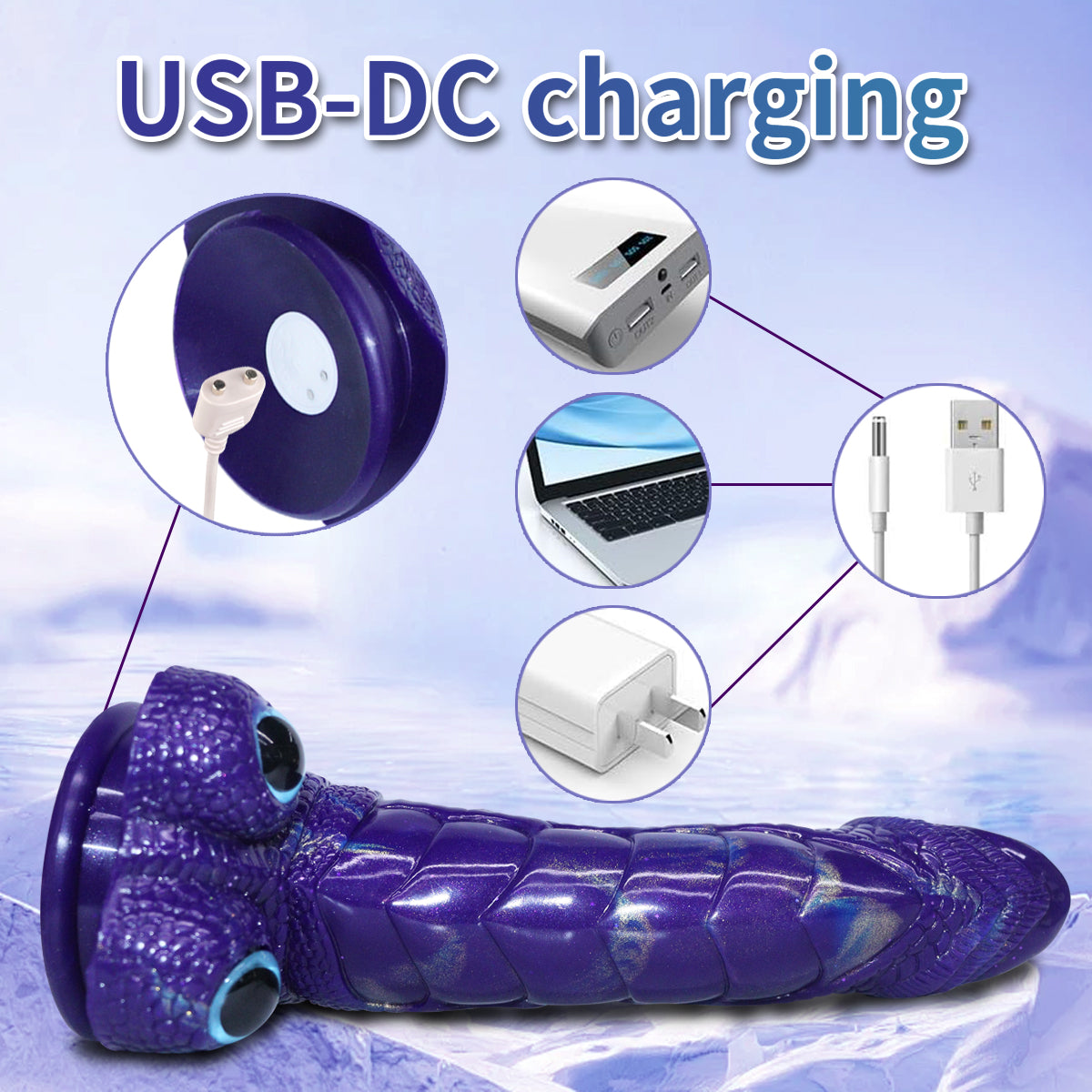 9 Inch Purple Vibrator Sci-Fi Dragon Dildo