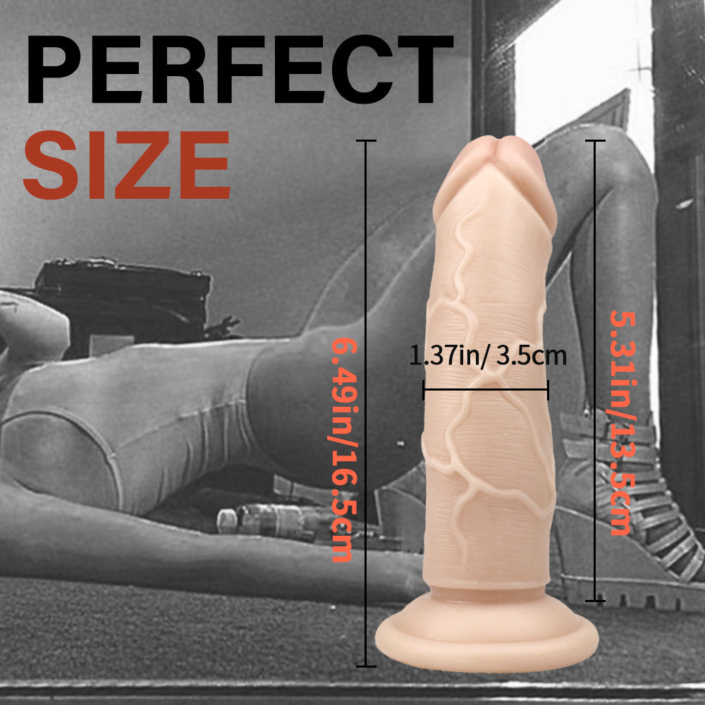 6-inch skin-colored dildo