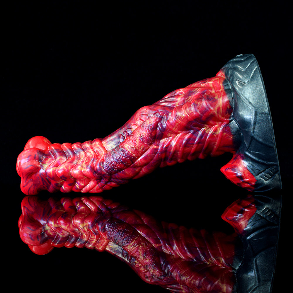 9 Inch Red Lava Monster Horse Dildo