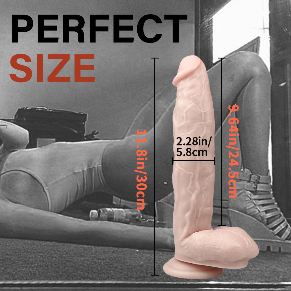 12 Inch Rough Skin Realistic Big Dildo