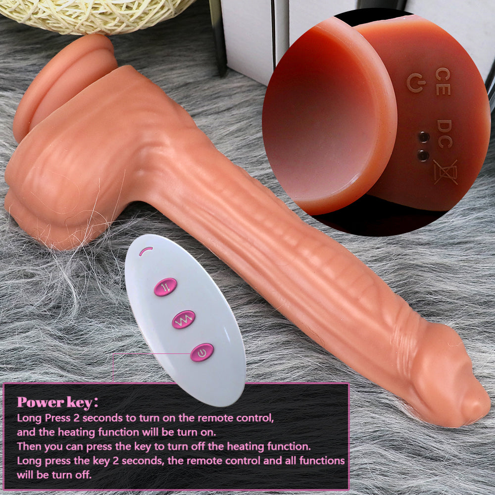 9 Inch Flesh Colored Alien Thrusting Dildo