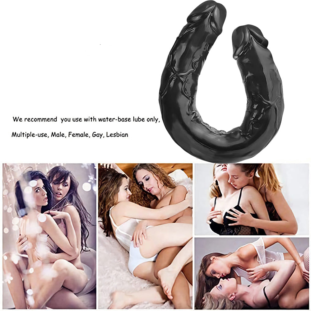 18 Inch Long Black Double Dildo