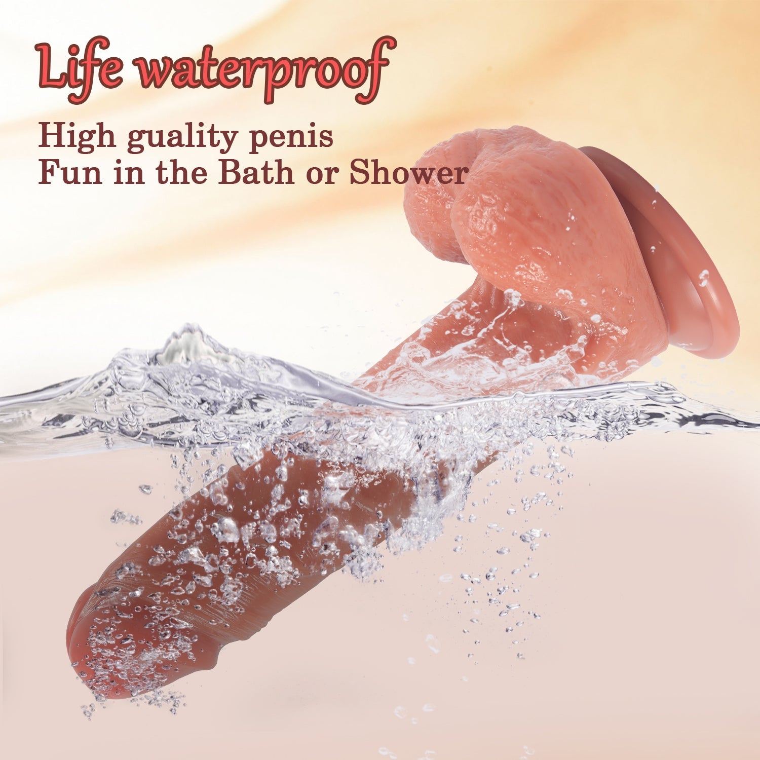 8 Inch Waterproof Realistic Thrusting Dildo