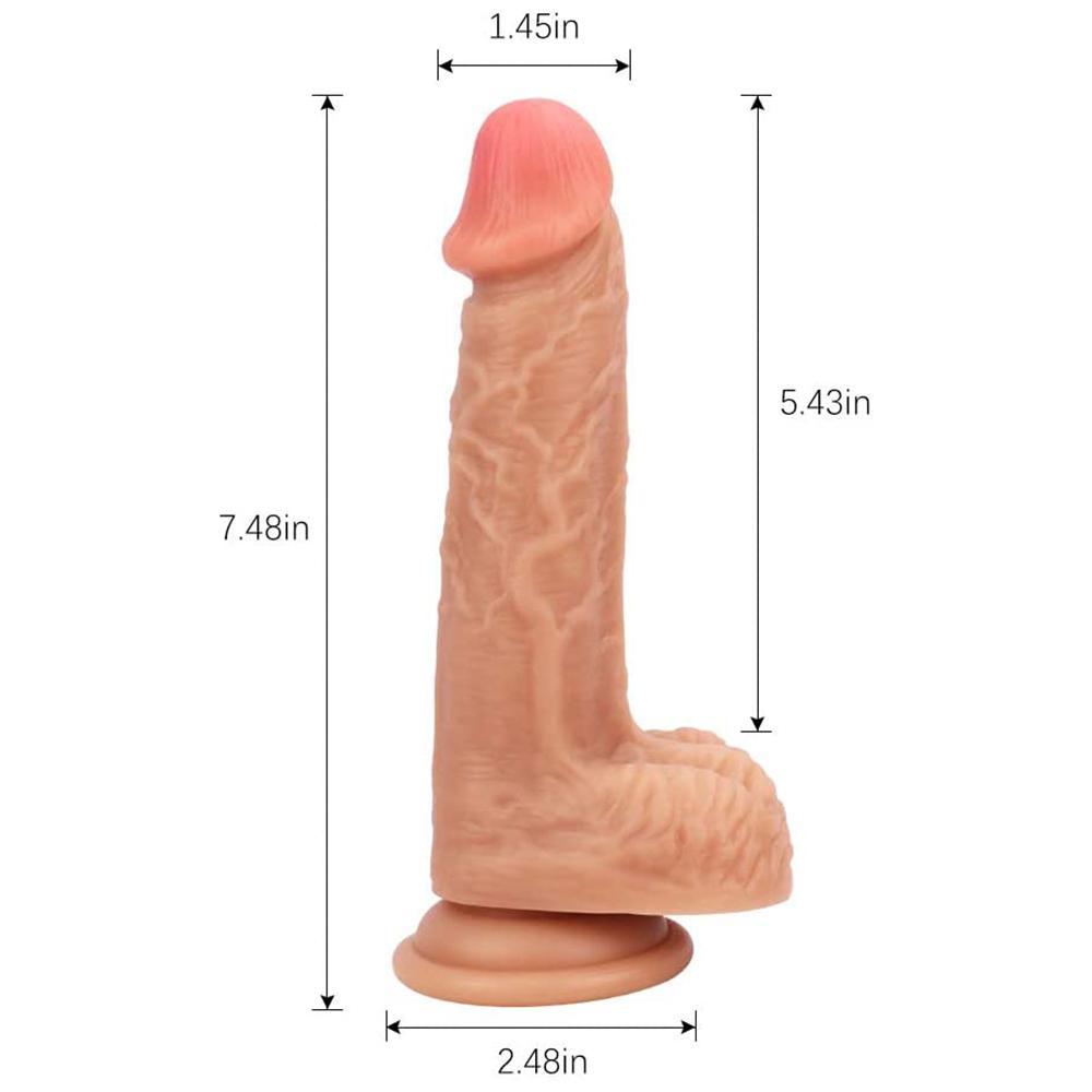 7.5 Inch Realistic G-Spot Dildo For Vaginal Anal Stimulation