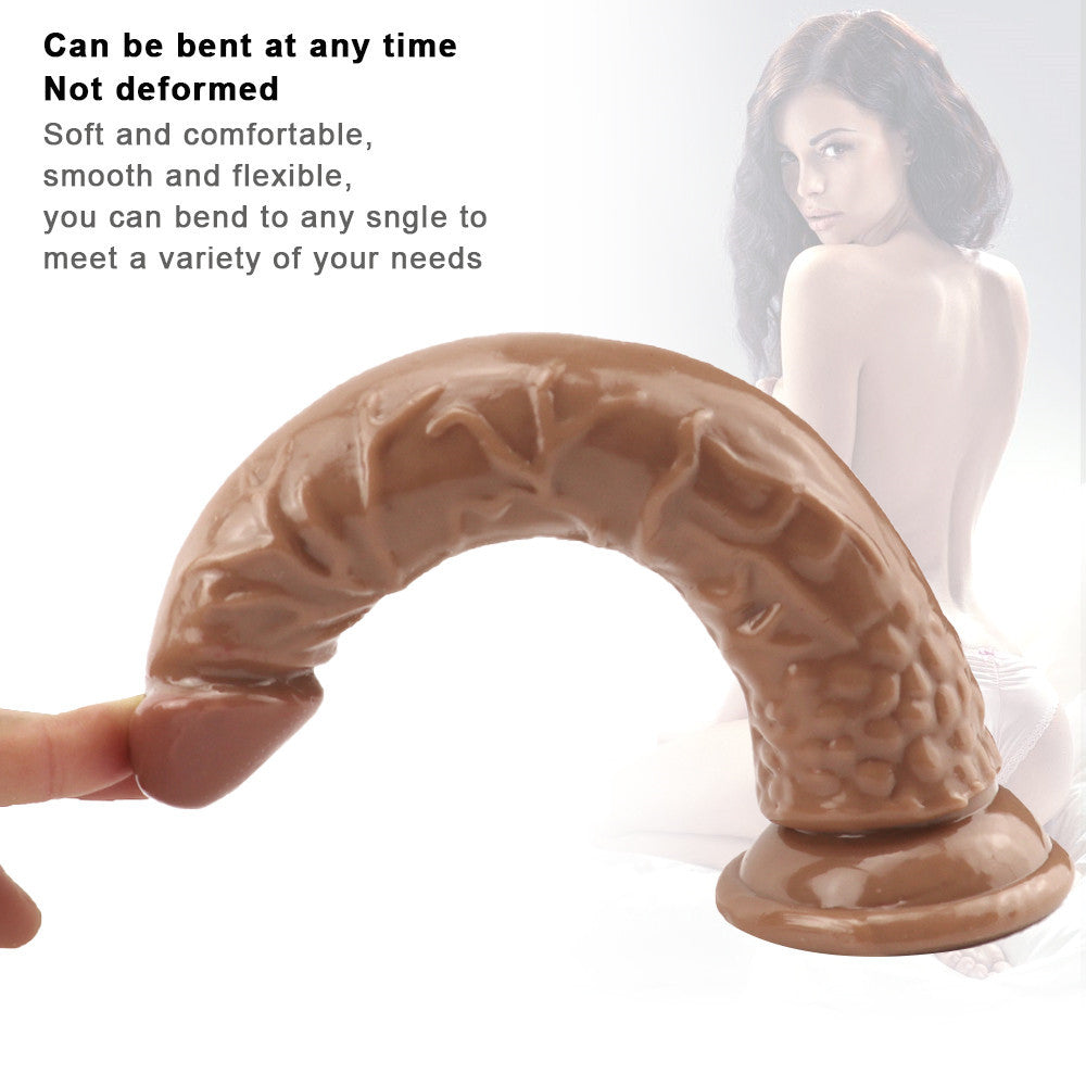 8 Inch Slim Brown Anal Dildo