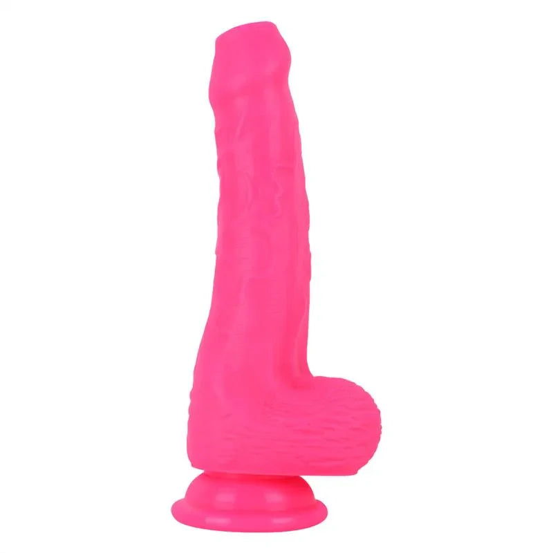 Pink Silicone Uncircumcised Strap On Dildo