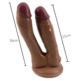 Charger l&#39;image dans la galerie, Silicone Double Dildo Brown Sex Toy