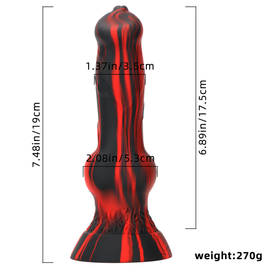 7 Inch Dog Knot Silicone Anal Dildo
