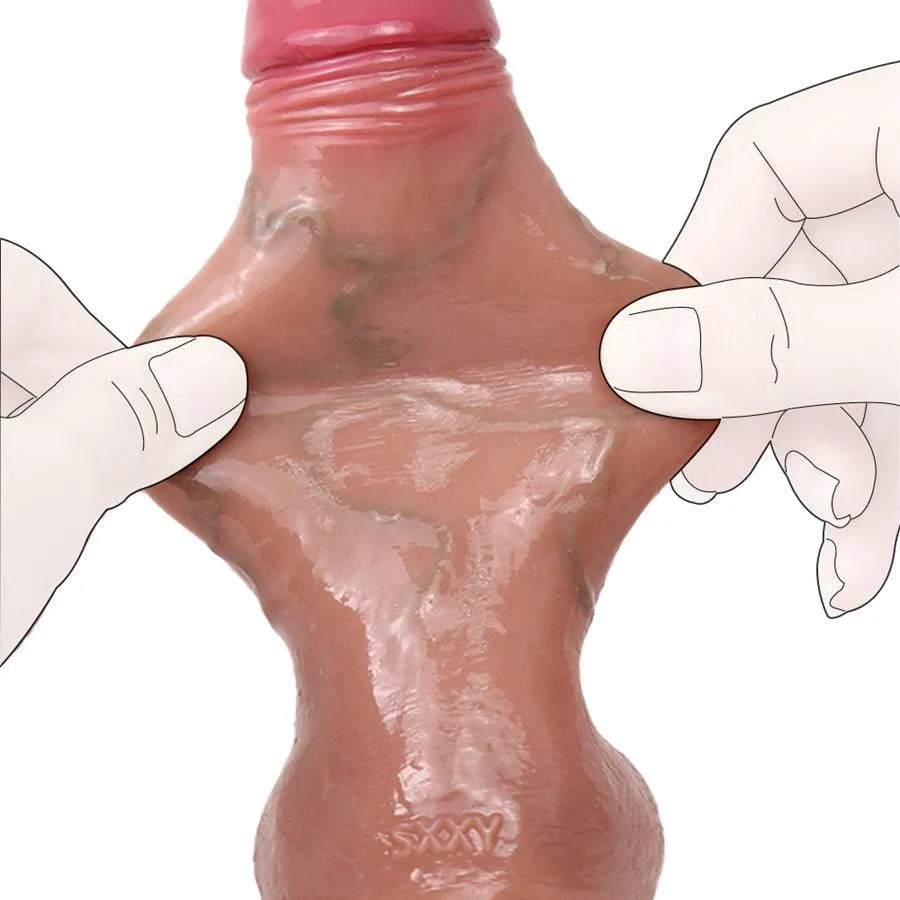 6 Inch Realistic Cock Silicone Male Penis Sleeve