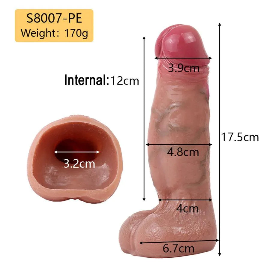 6 Inch Realistic Cock Silicone Male Penis Sleeve