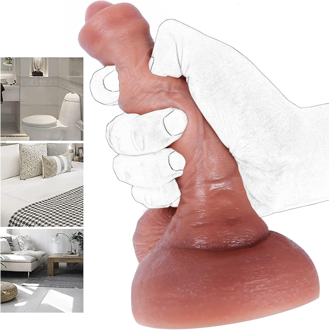 5 Inch Curved Realistic Small With Foreskin