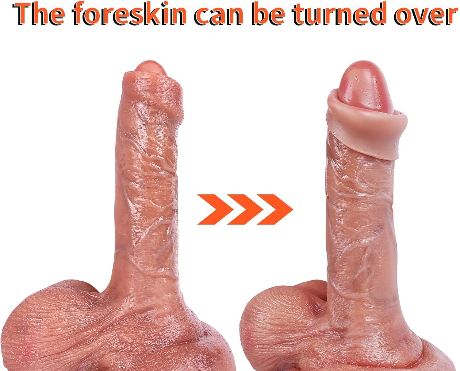 Foreskin Covered 7 Inch Dildo