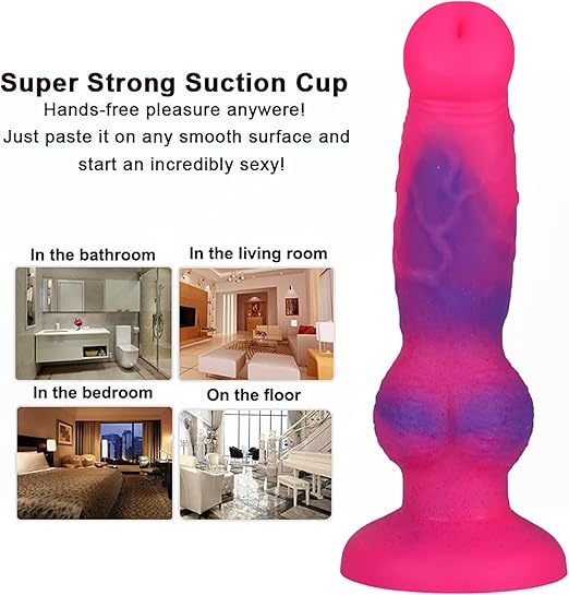 Pink Silicone Anal Knot Dog Dildo