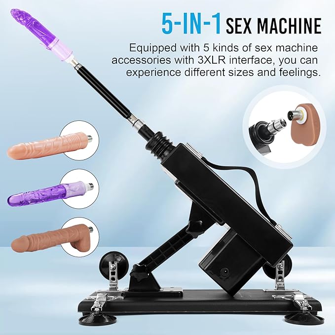 5 in 1 Black Thrusting Powerful Sex Machine
