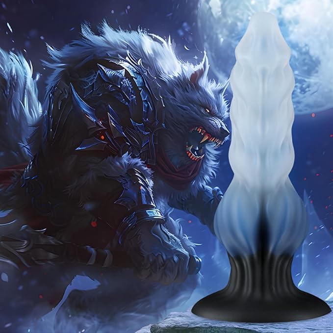 Fantasy Ice Wolf Silicone Textured Dildo