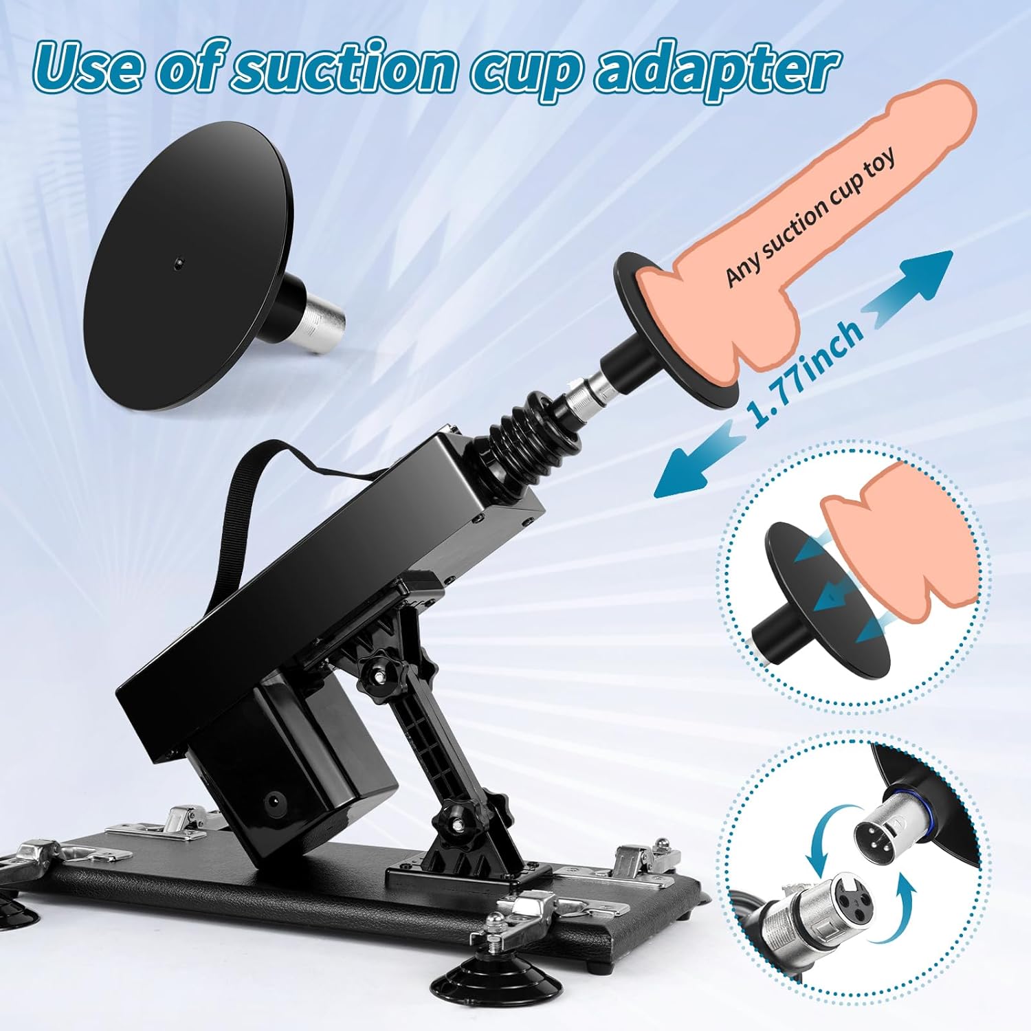 Three Hole Sex Machine Suction Cup Accessories