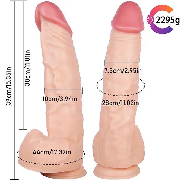 15 Inch Extreme Thick Giant Dildo