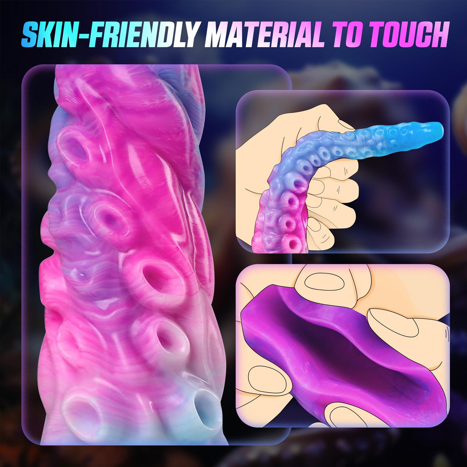 12 Inch Silicone Beautiful Long Tentacle Dildo