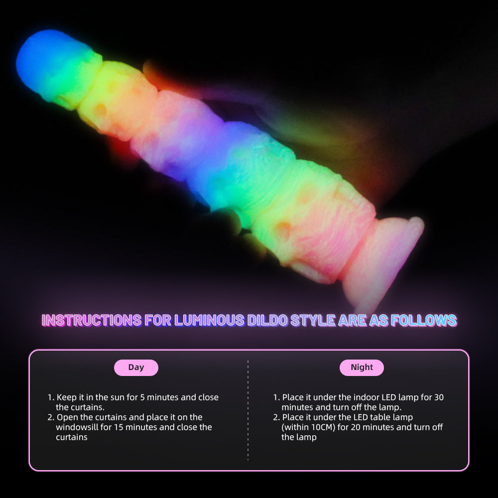 Glow in the Dark Skull Colorful Anal Dildo