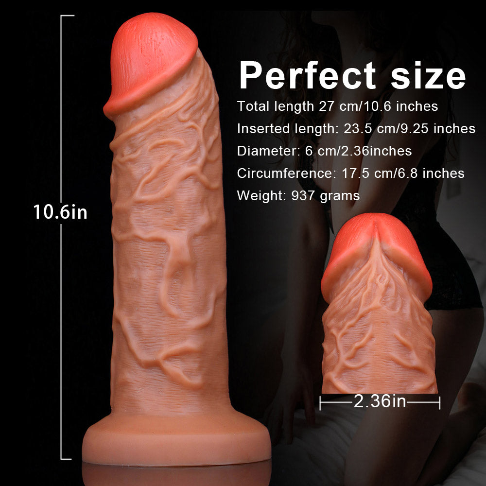 10 Inch Thick Silicone Realistic Dildo