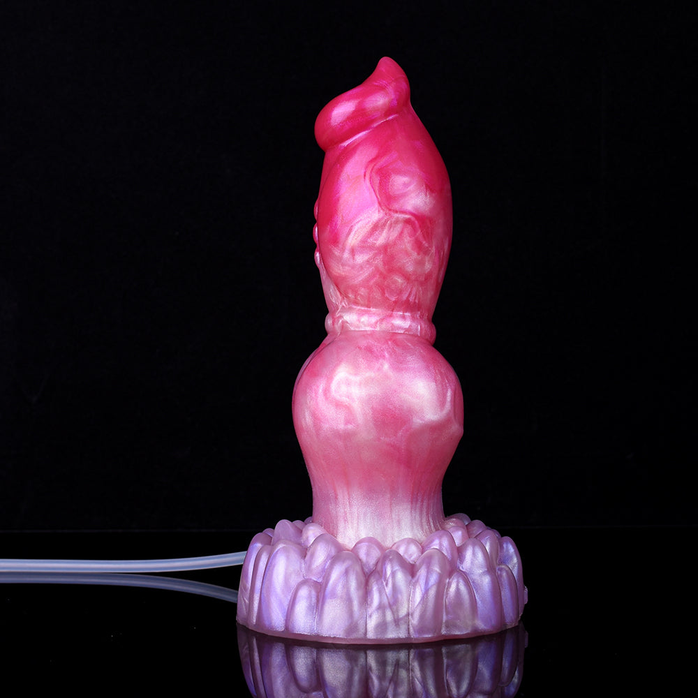 8 Inch Gradient Pink Dog Squirting Dildo