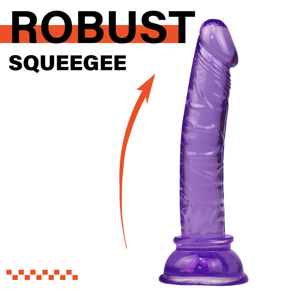 Purple Slim Jelly 5 Inch Dildo
