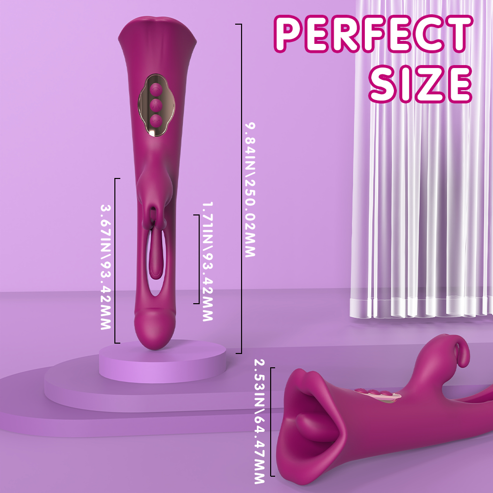 Red Dual Stimulation Clitoral G Spot Vibrator