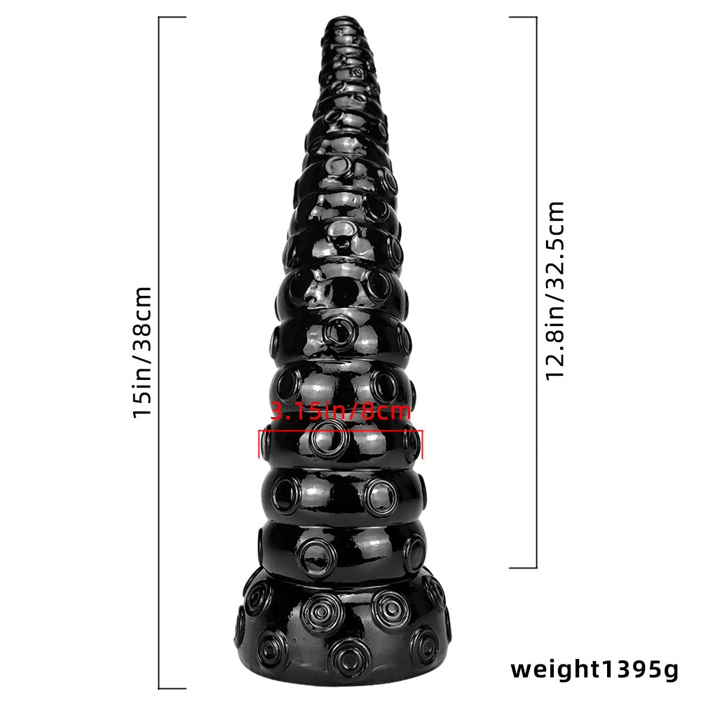 15 Inch Long Black Tentacle Dildo