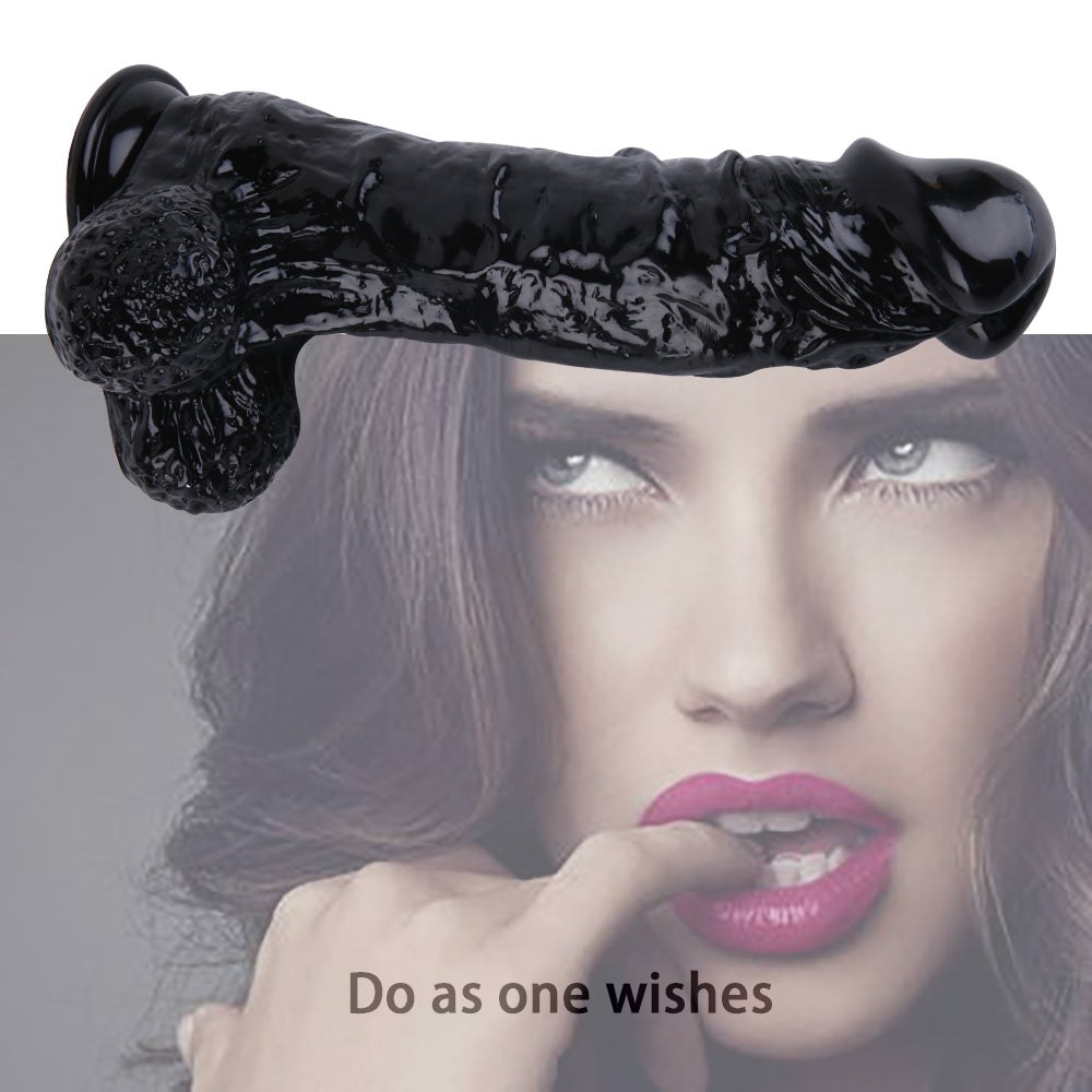 12 Inch Strap On Big Black Dildo