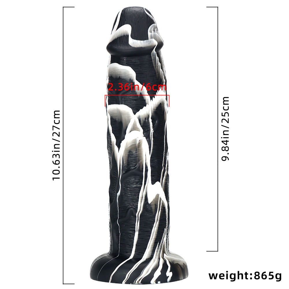 10 Inch Mixed Color 2 Inch Huge Dildo