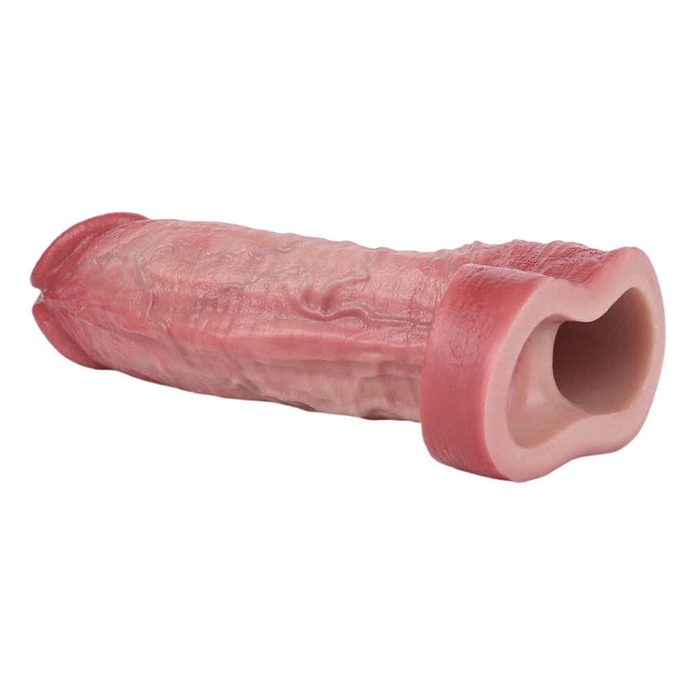 Realistic 7 Inch Cock Vibrating Penis Sleeve