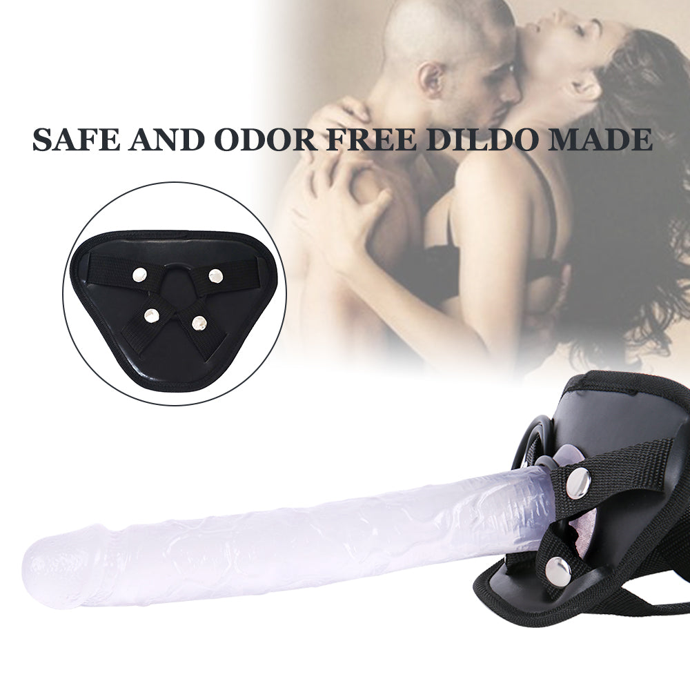 10 Inch Clear Extra Long Strap On Dildo