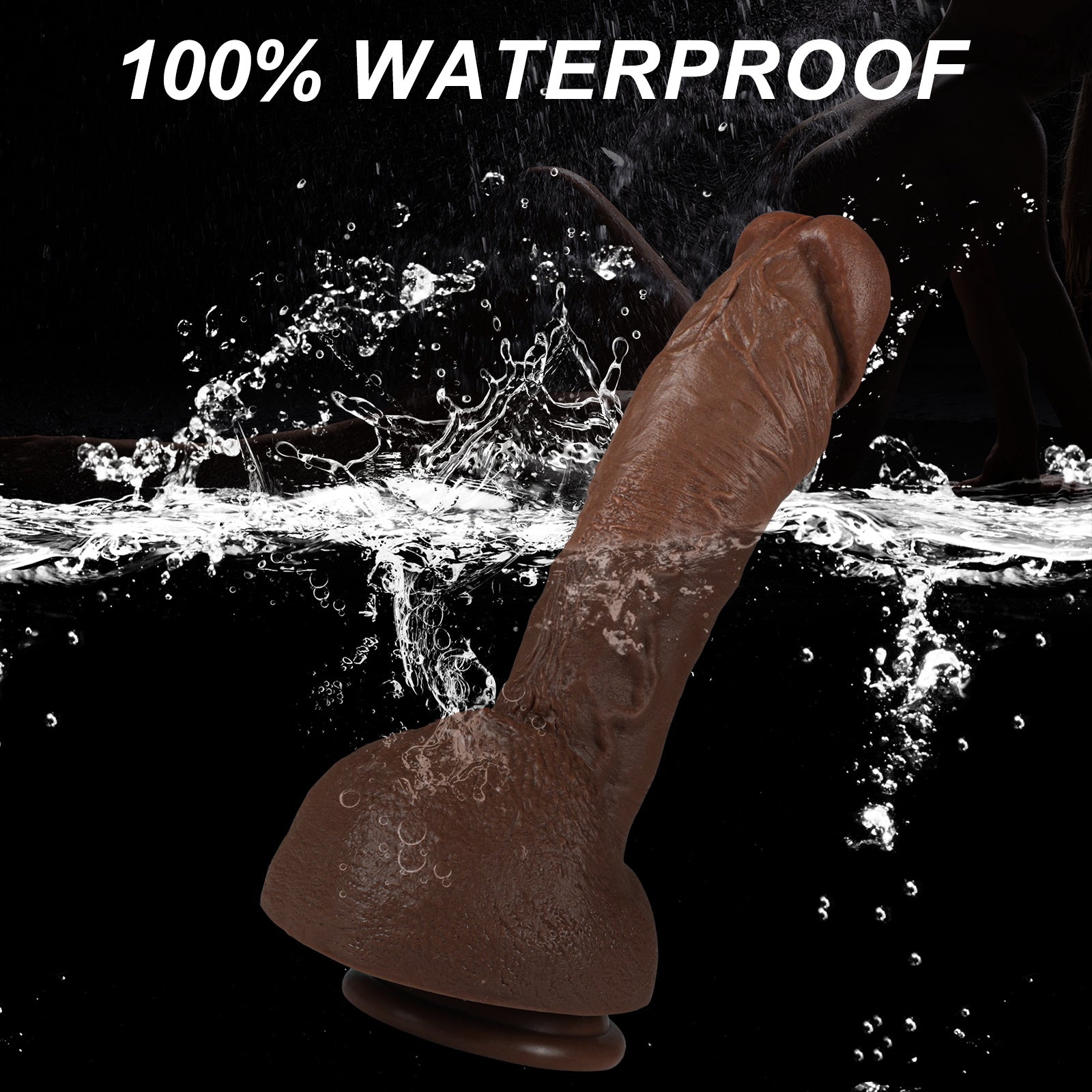 10 Inch Curved Big Brown Realistic Dildo