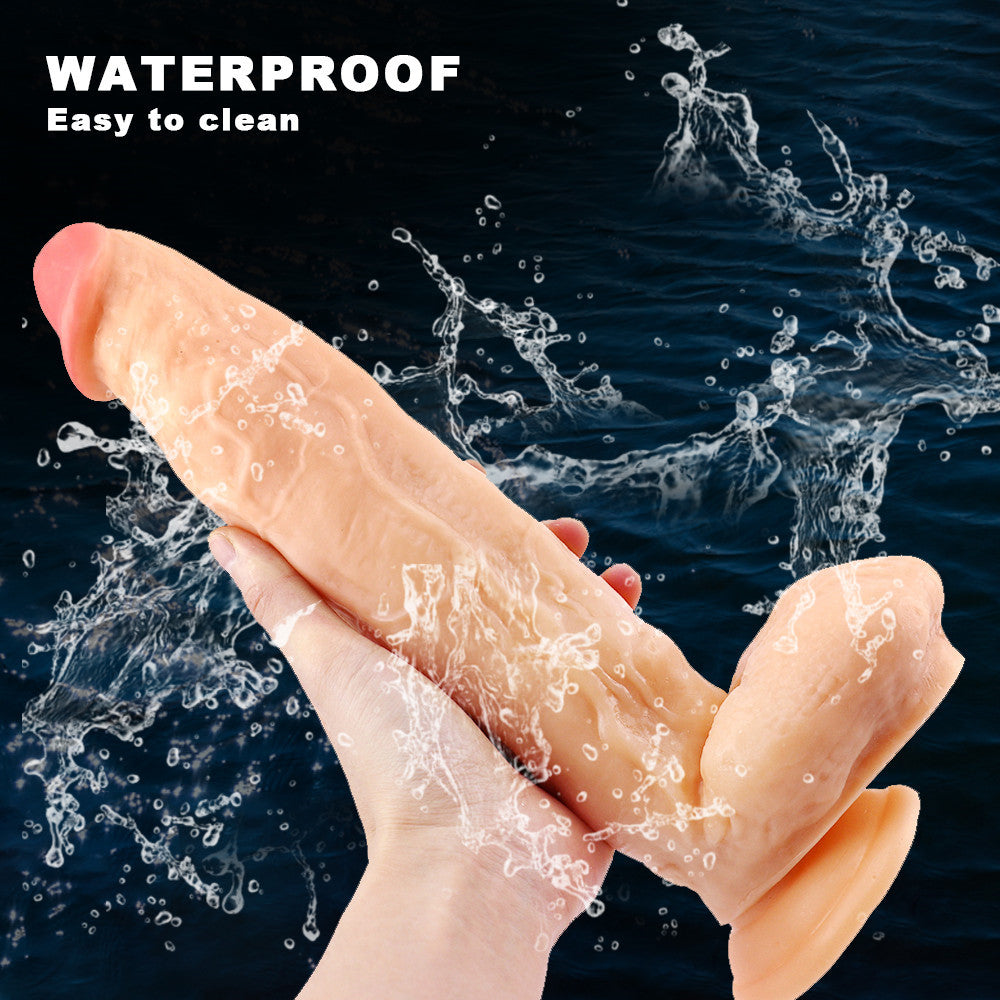 12 Inch Realistic Textured Thick Dildo