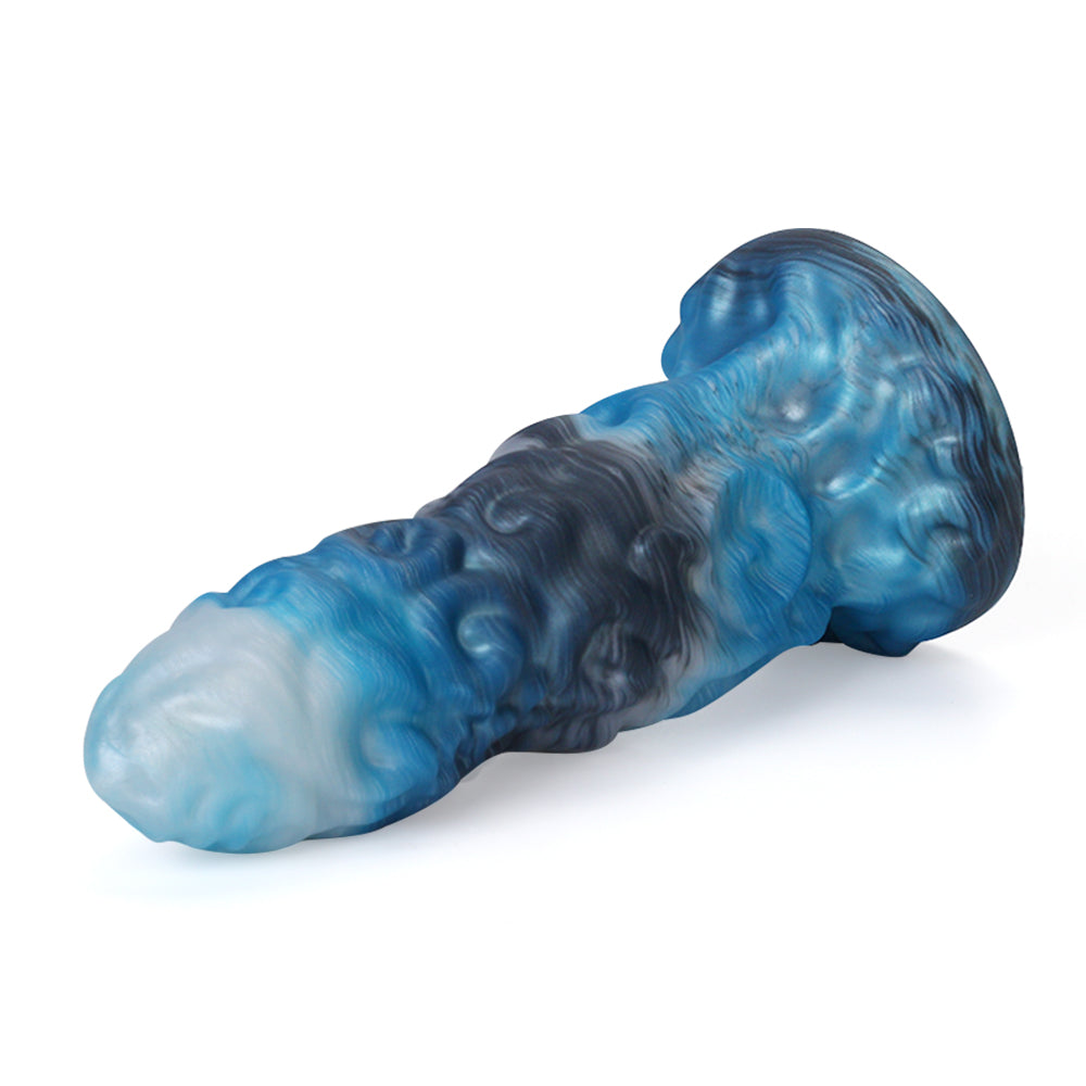 10 Inch Long Blue Silicone Fantasy Dildo