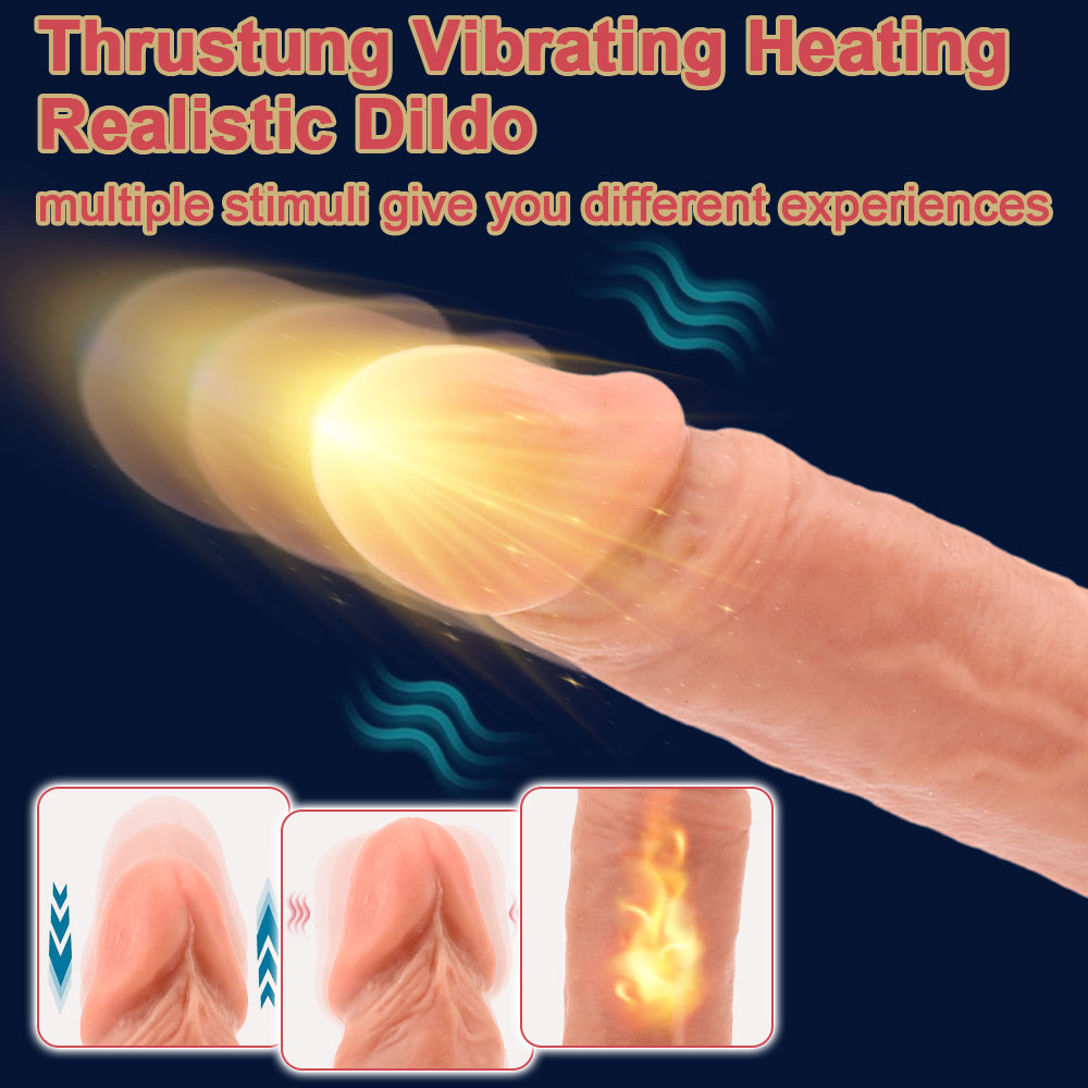 9.6 Inch Realistic Remote Control Thrusting Dildo