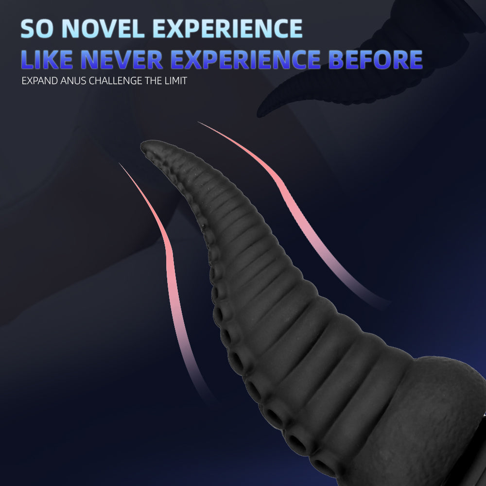 8 Inch Black Tentacle Anal Dildo