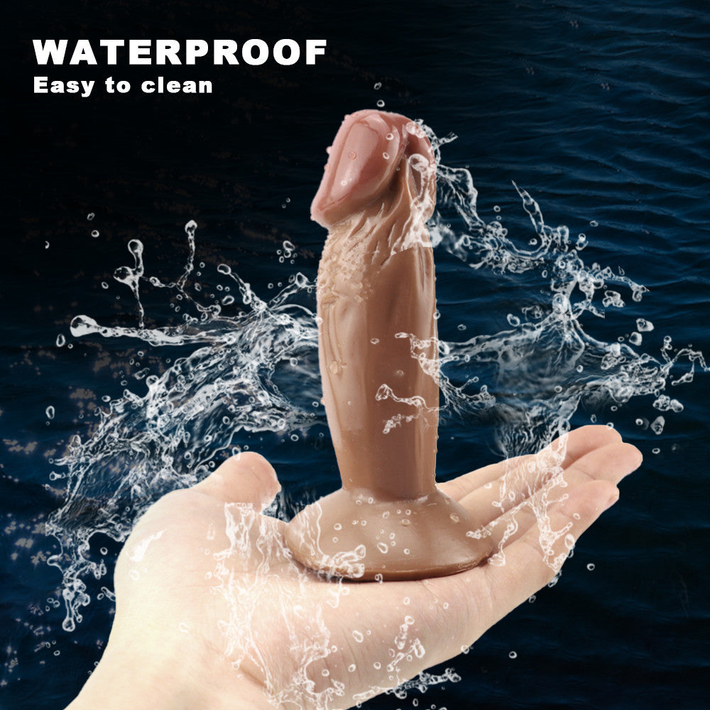 4 Inch Small Beginner Brown Dildo