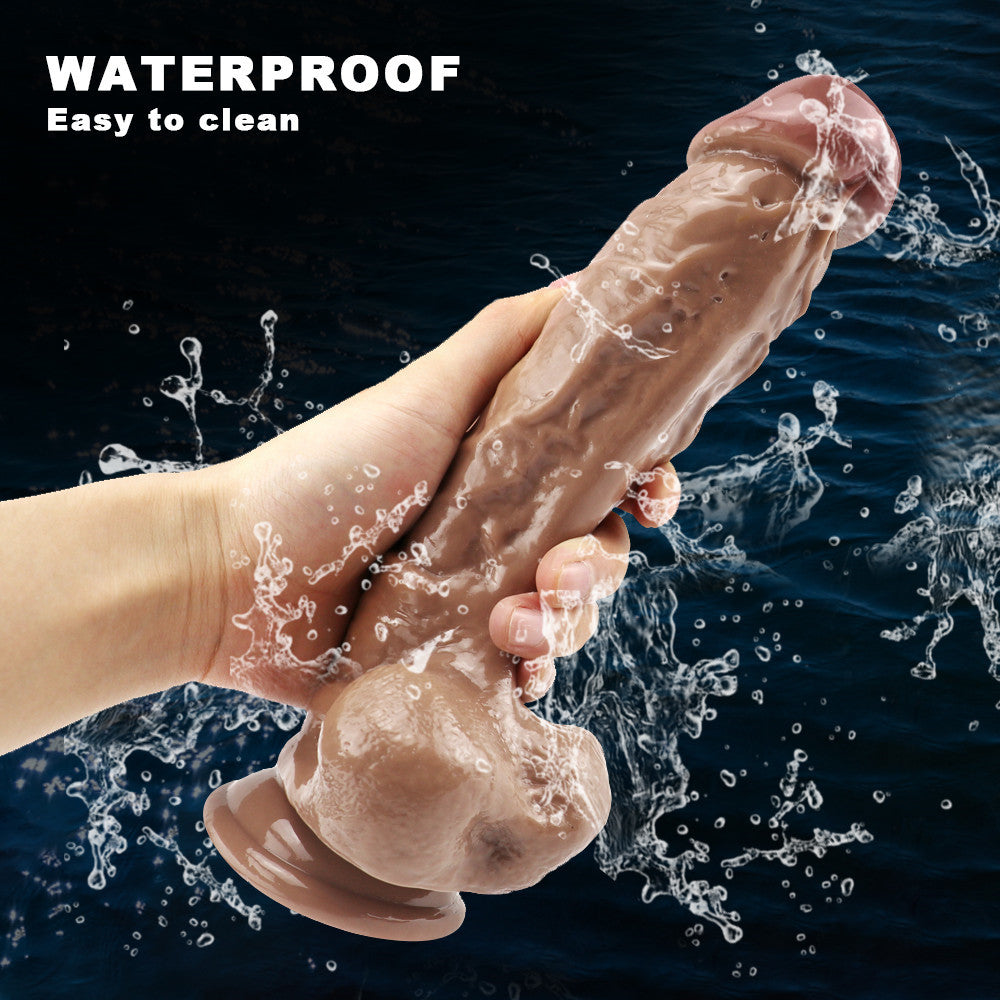 9 Inch Brown Realistic Big Dildo