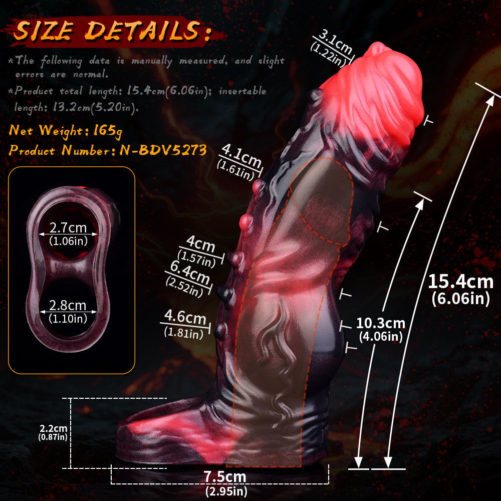 Raised Remote Control Vibrating Penis Sleeve