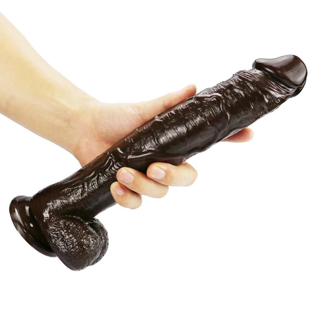 10 Inch Long Brown Realistic Big Dildo