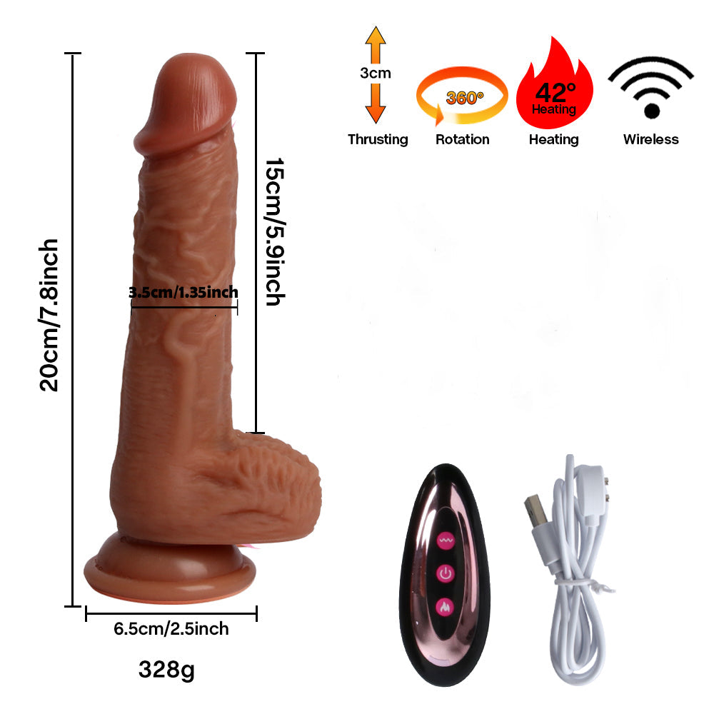 7 Inch Remote Control Realistic Electric Thrusting Dildo